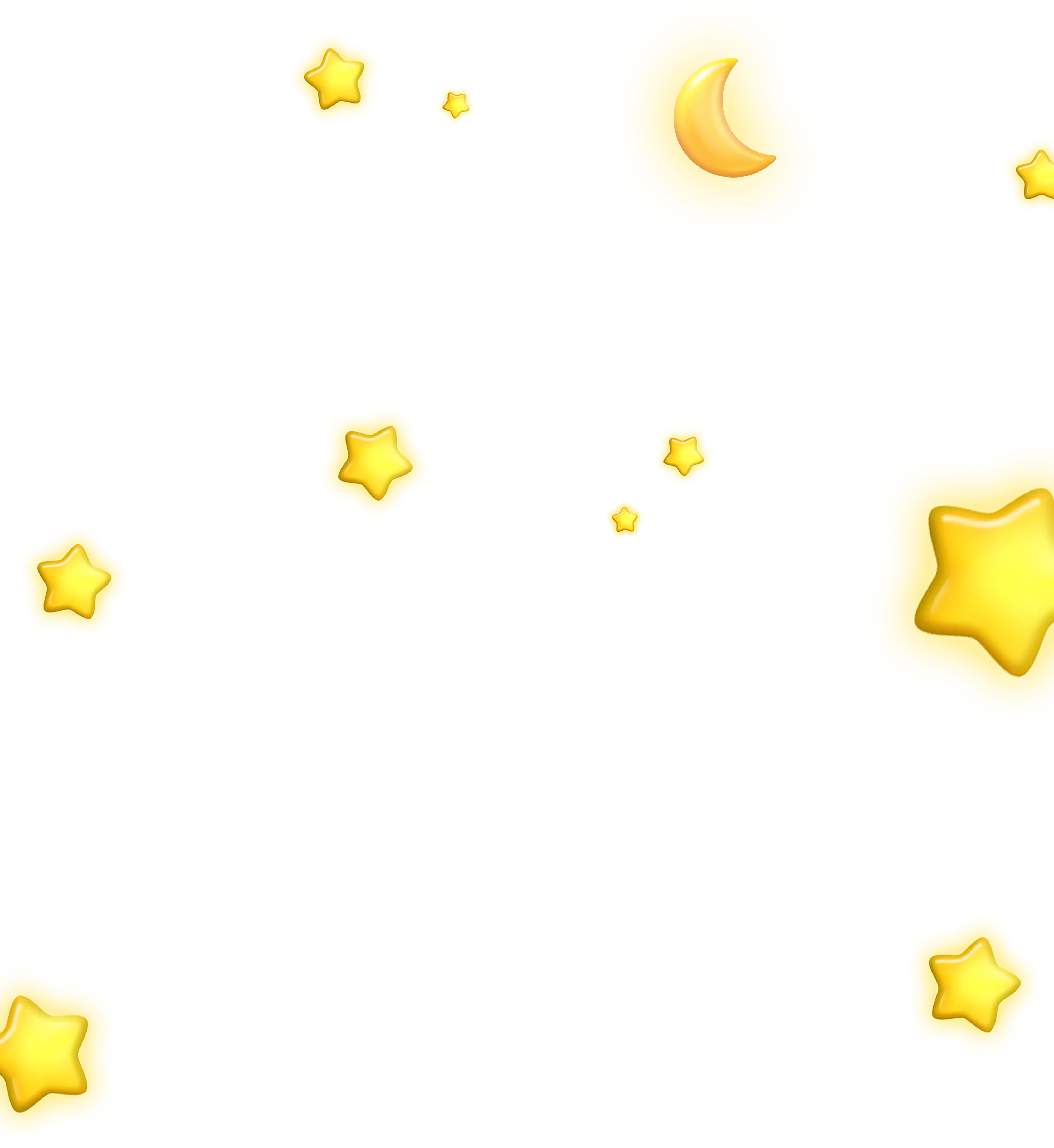 النجوم والقمر